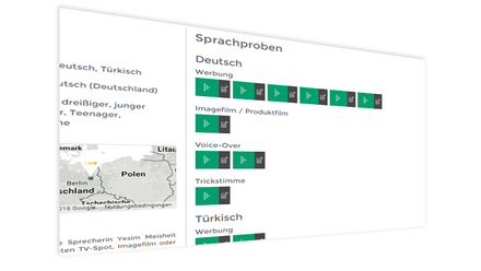 Voice samples in clear categories