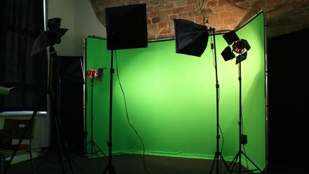 Our new green screen in action