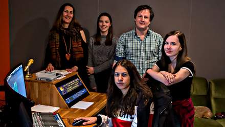 Girls' Future Day in the recording studio